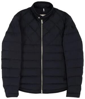 Moncler Choquart Air Check Full Zip Quilted Biker Jacket Dark Blue Womens Size 4
